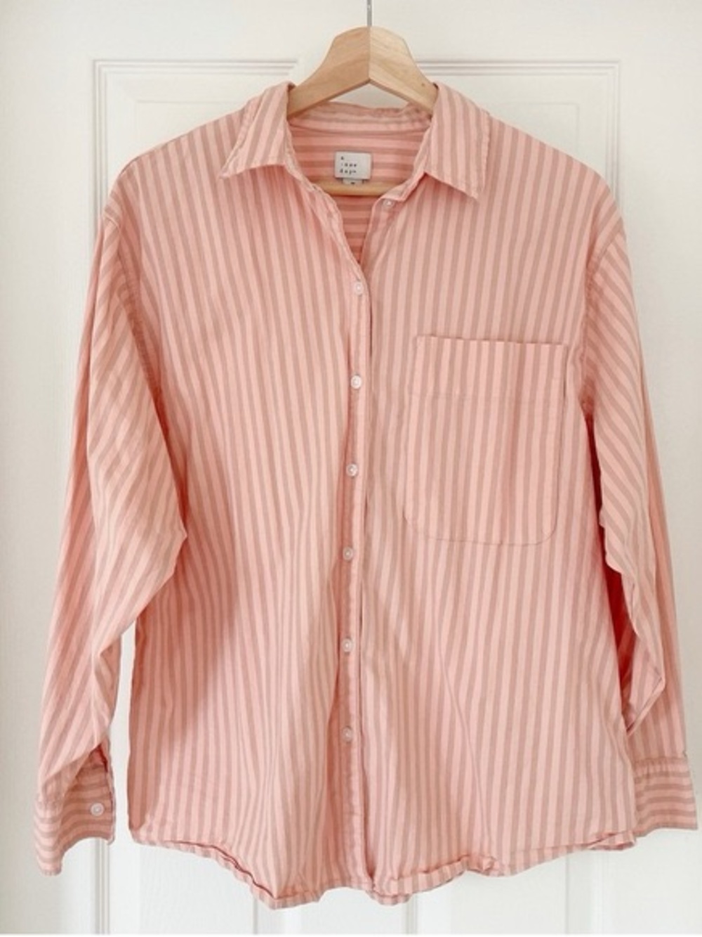 a new day Pink Striped Button-Down Shirt